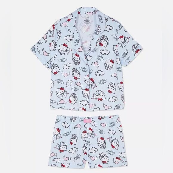 Hello Kitty Shirt And Shorts Pajamas - Picture 1 of 5